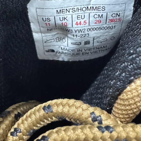 The North Face Chilkat V Lace Up Boots Tan Black Men’a Size 11 - Picture 6 of 8